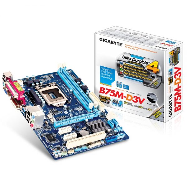 Mainboard Gigabyte B75M-DV3 , Socket 1155  Box Renew BH3T