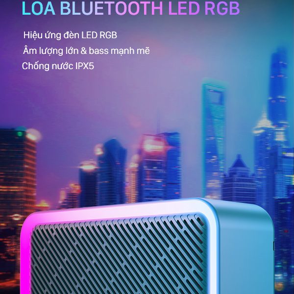 Loa Bluetooth VIVAN VS6 Công Suất 5W – LED RGB – Chống Nước IPX5 – 8H Playtime – Hàng Chính Hãng
