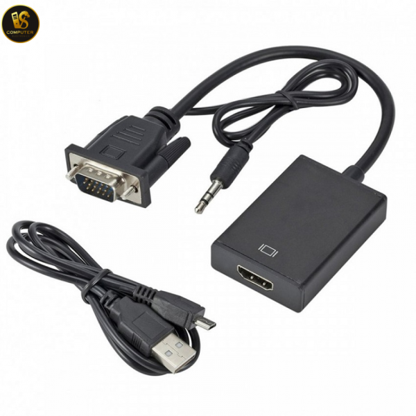 Cáp chuyển đổi từ VGA sang HDMI (có âm thanh + dây cáp Micro USB)