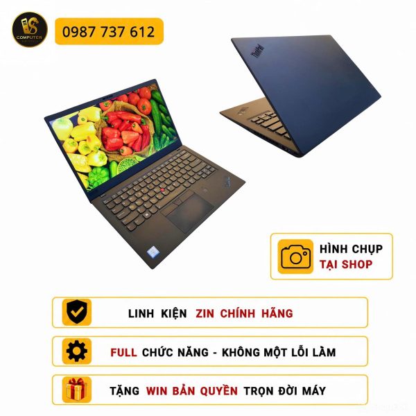 Laptop Lenovo ThinkPad X1 Carbon Gen 6 – i7 8650U, RAM 16GB, SSD 512GB, siêu nhẹ 1.1kg