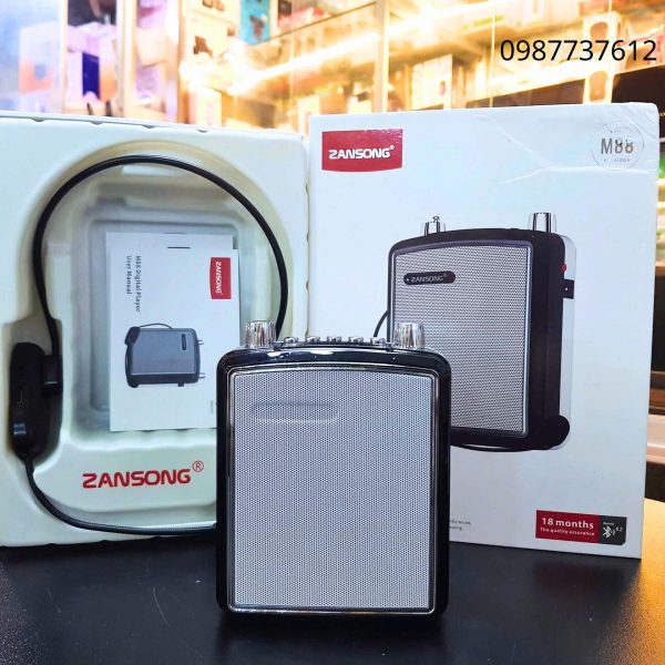 Loa Trợ Giảng Không Dây Zansong M88 – Nhỏ Gọn, Mạnh Mẽ, Âm To Rõ Ràng