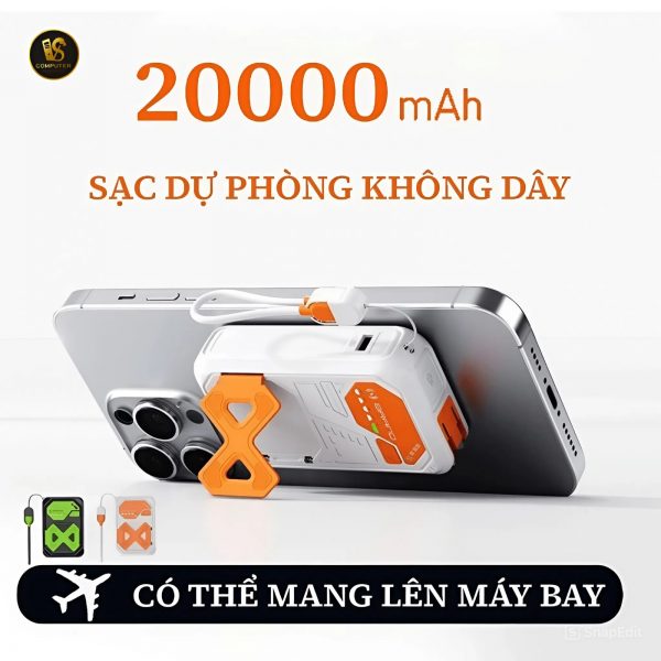 Pin Sạc Dự Phòng Techzon Brano 5 trong 1 – 20.000mAh, Sạc Nhanh PD22.5W