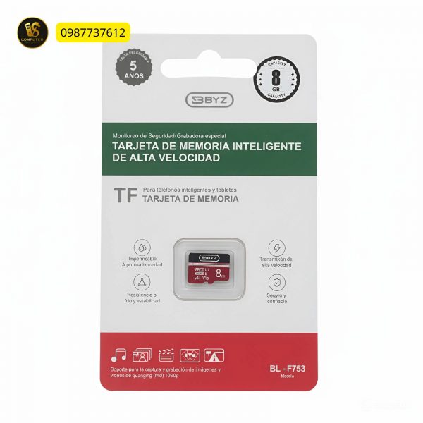 Thẻ Nhớ MicroSD BYZ BL-F753 8GB – Tốc Độ Cao, Lưu Trữ Ổn Định Cho Điện Thoại & Camera