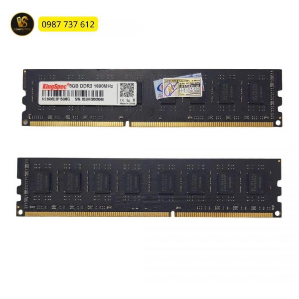 RAM KingSpec 8GB DDR3 Bus 1600MHz PC3-12800 Cho Máy Tính Bàn