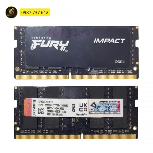 RAM Laptop Kingston FURY Impact 16GB DDR4 Bus 3200MHz – Hàng tháo máy Zin