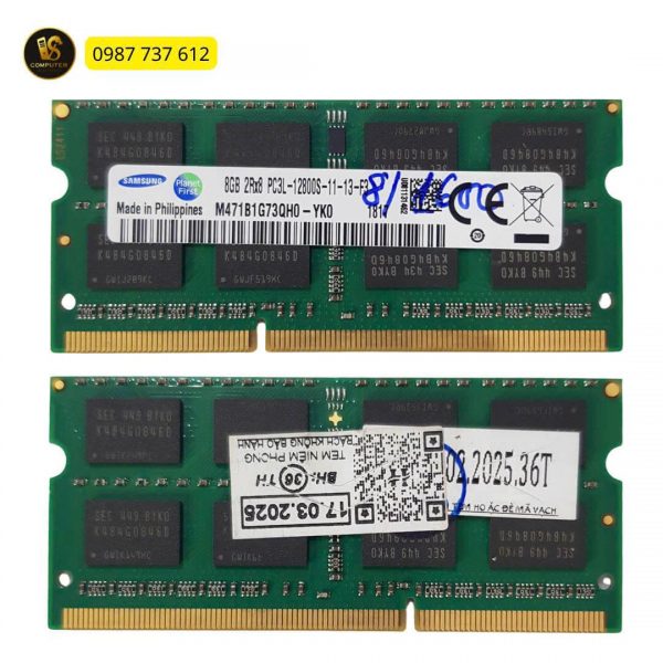 RAM Laptop Samsung 8GB DDR3L Bus 1600MHz PC3L-12800S Chính Hãng