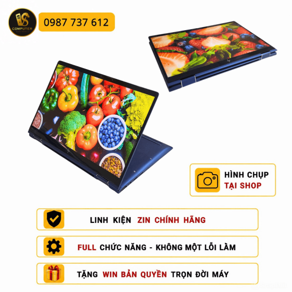 Laptop HP Elite Dragonfly i5 – Ram 16gb, Siêu nhẹ 0.99kg, Xoay Gập 360°