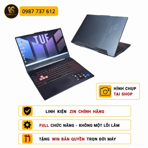 Laptop Asus TUF Gaming F15 FX507ZC4: RTX 3050 4GB | Core i5 Gen 12 | RAM 16GB Siêu Mượt