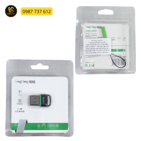 USB Bluetooth 5.3 VegGieg – Kết Nối Không Dây Nhanh, Ổn Định