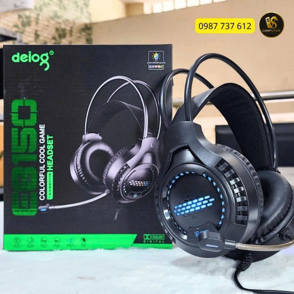 Tai Nghe Gaming Deiog DE150 LED RGB – Âm Thanh Sống Động, Mic Chống Ồn