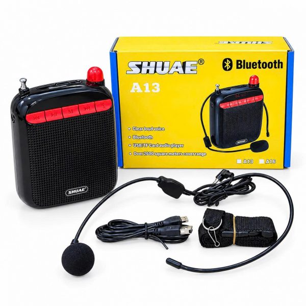Loa Trợ Giảng SHUAE A13 Bluetooth – Micro Đeo Đầu, USB/TF